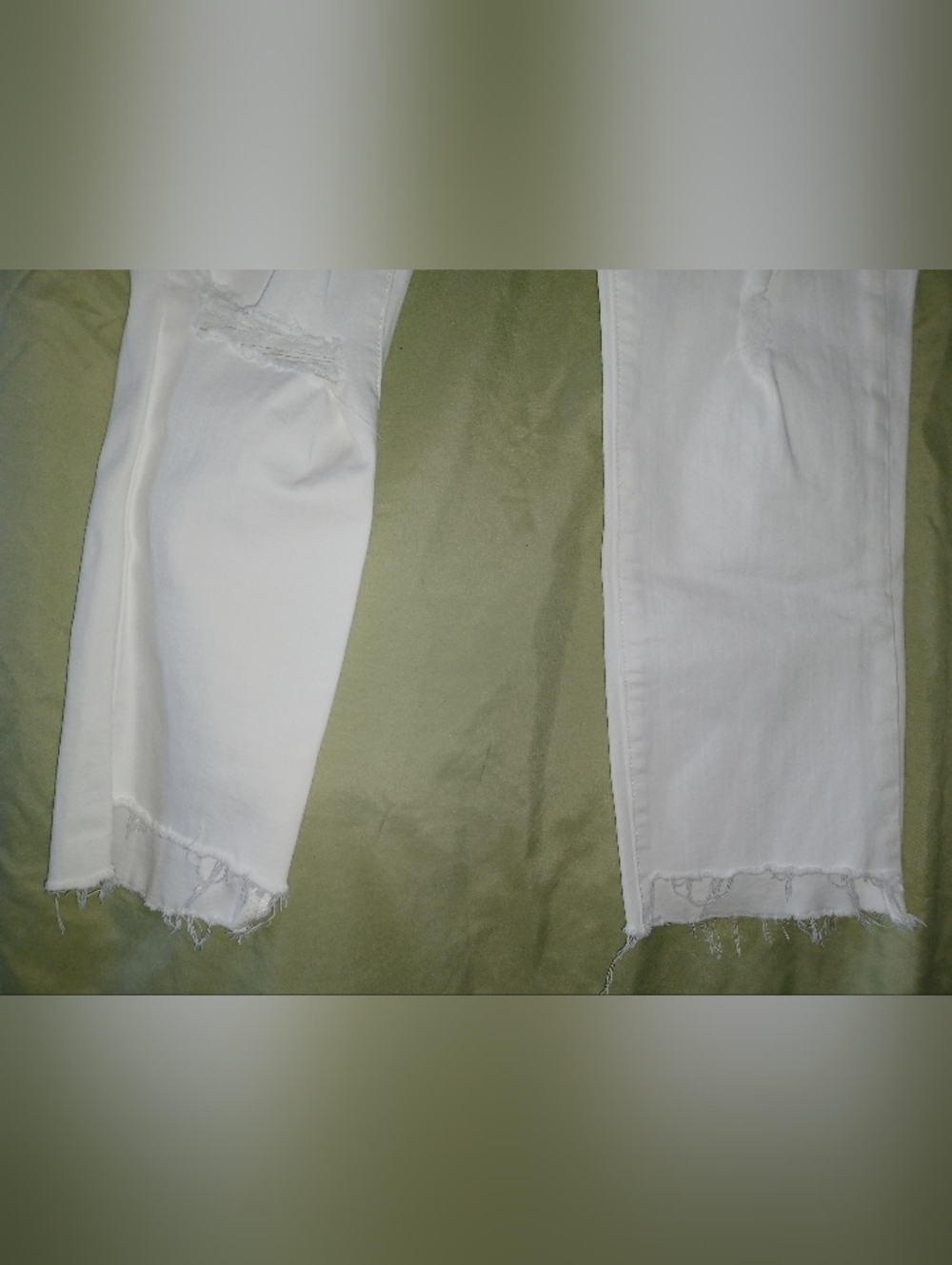 Frame Denim Le High Straight White Distressed Skinny Jeans - Picture 3 of 12